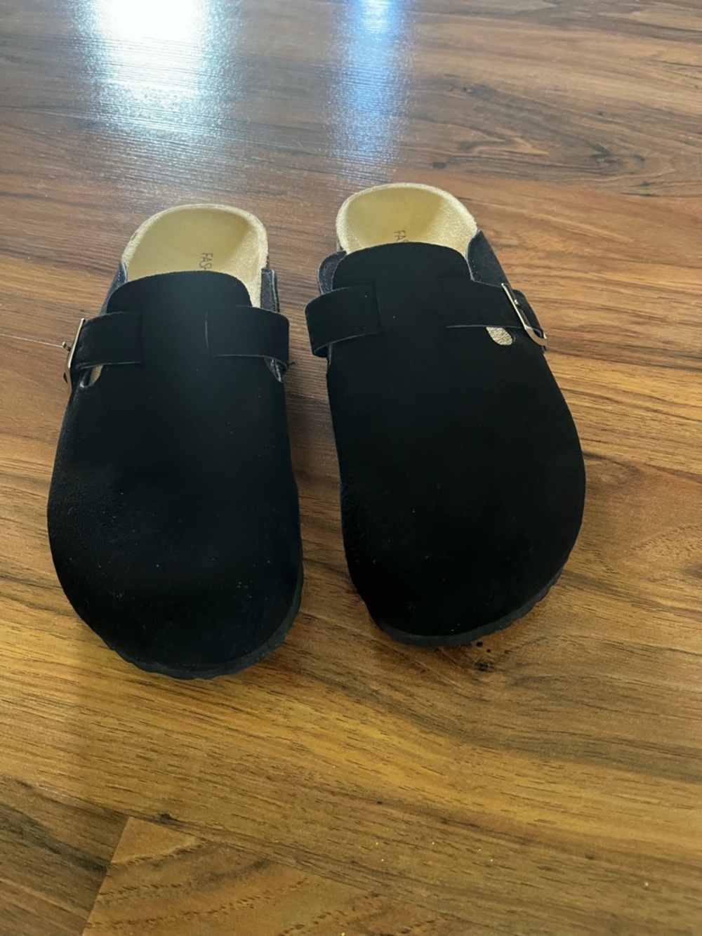 Fashion Nova Black Buckle Slip-On Shoes - Picture 7 of 9